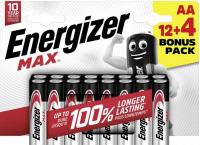 Energizer Max AA  Щелочной элимент питания 16шт 12+4 