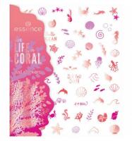 Стикеры для ногтей essence live LIFE in CORAL nail stickers It's A Reef Of Happiness! 01